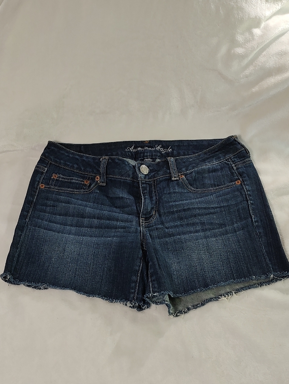 American Eagle Outfitters Dark Blue Denim Cutoff Shorts